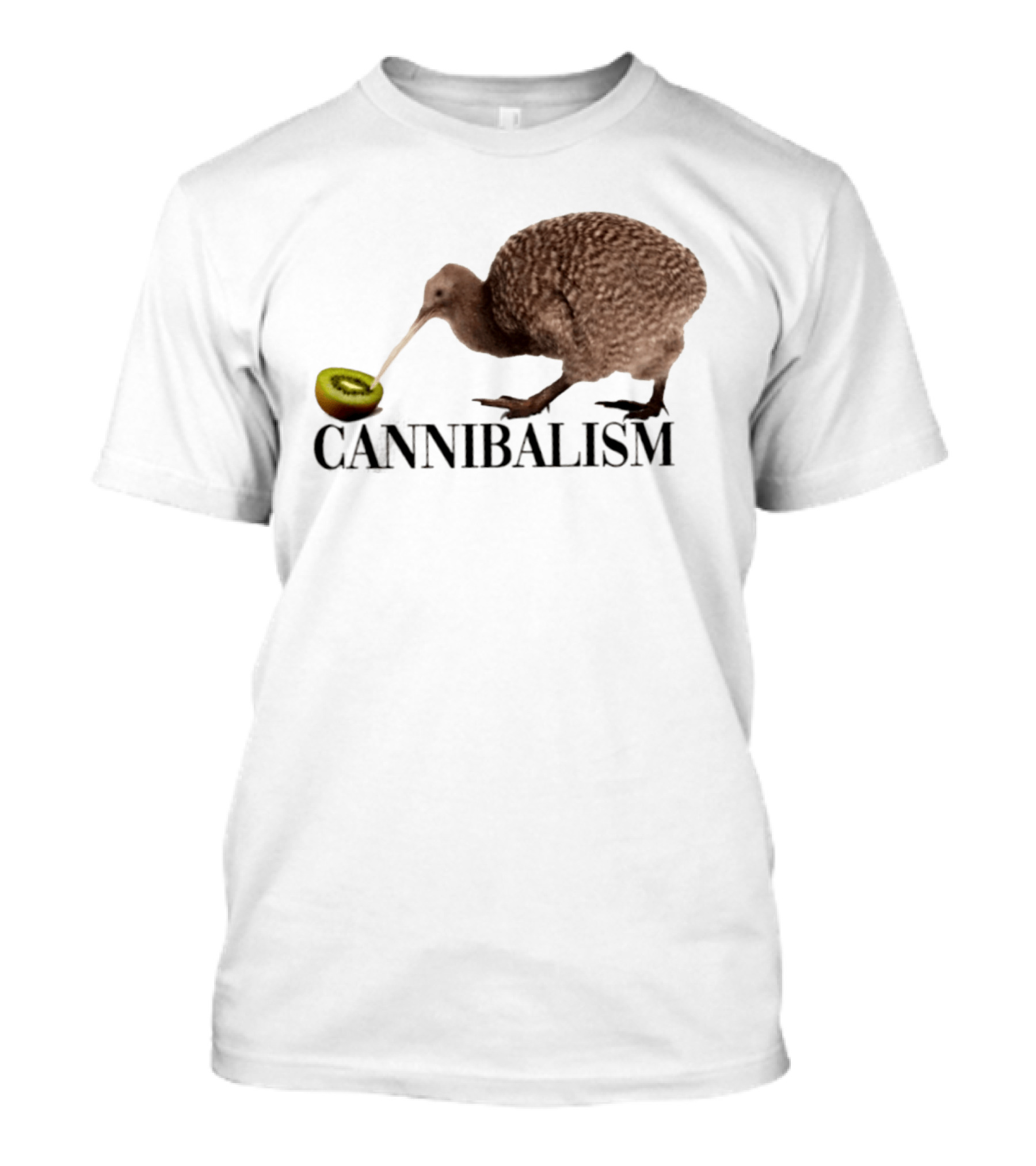 Kiwi Bird Cannibalism With Kiwi Fruit Pun Nature T-Shirt
