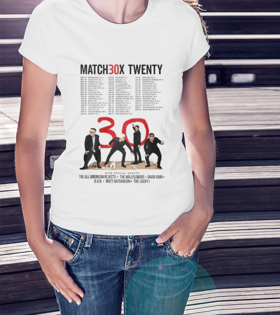 Matchbox 20th Anniversary Tour 2027 Featuring All American Rejects And The Wallflowers T-Shirt