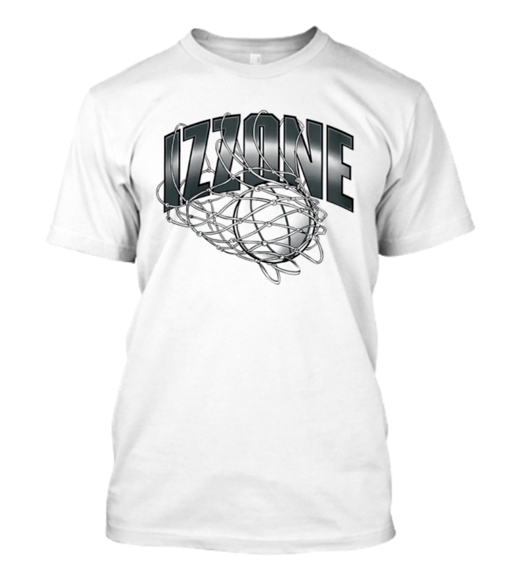 Michigan State Spartans Izzone Collage Team Caricatures Basketball Net T-Shirt