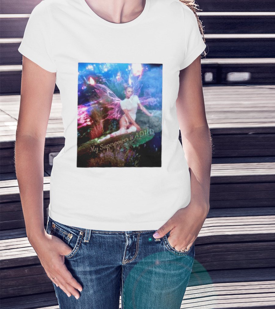 Paris Hilton My Superpower Is ADHD Fairy Meadow T-Shirt