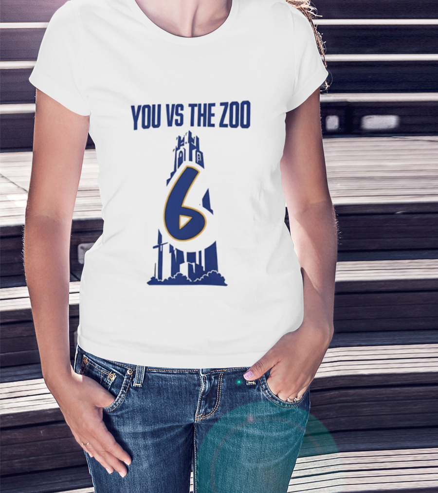 Pittsburgh Panthers You Vs The Zoo Number 6 Skyline T-Shirt