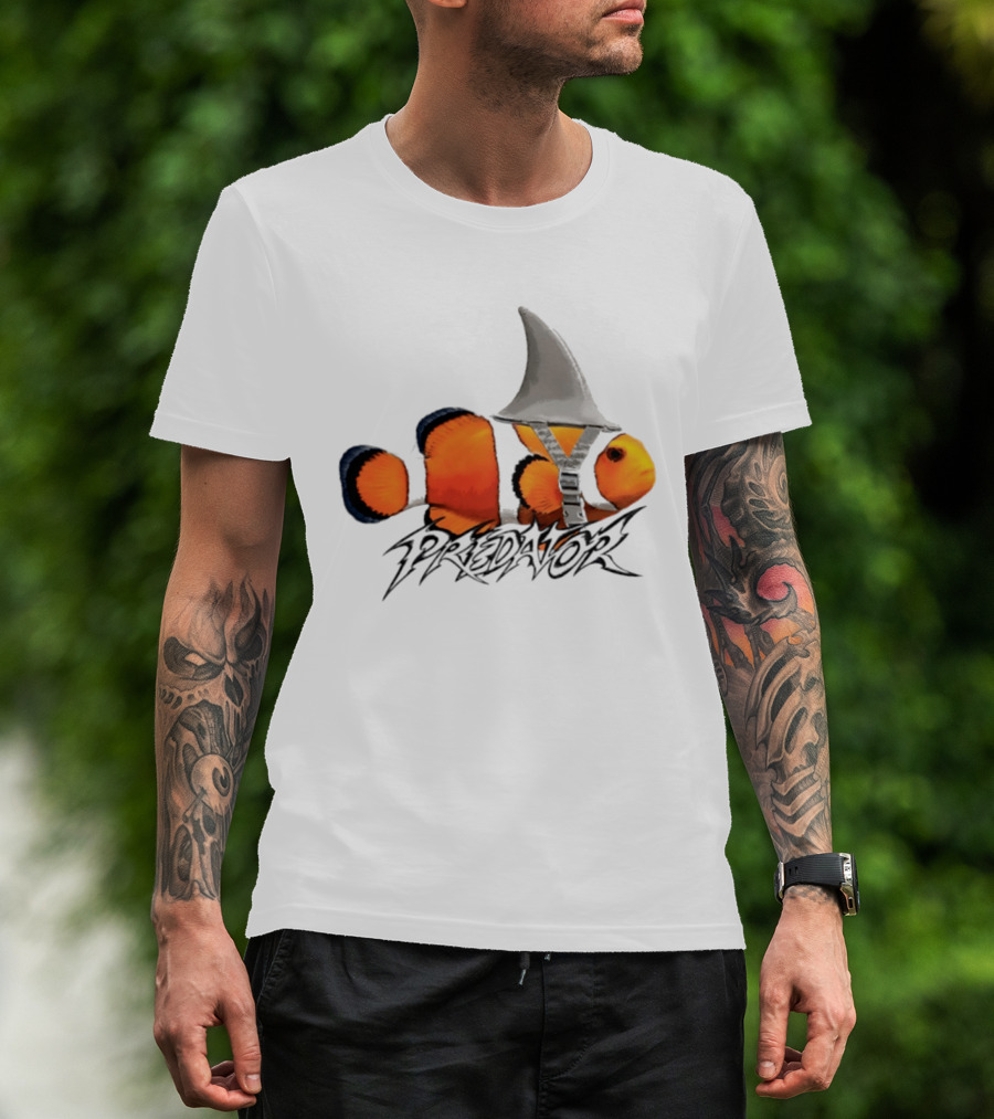 Predator Clown Nemo X Shark Fin Helmet T-Shirt