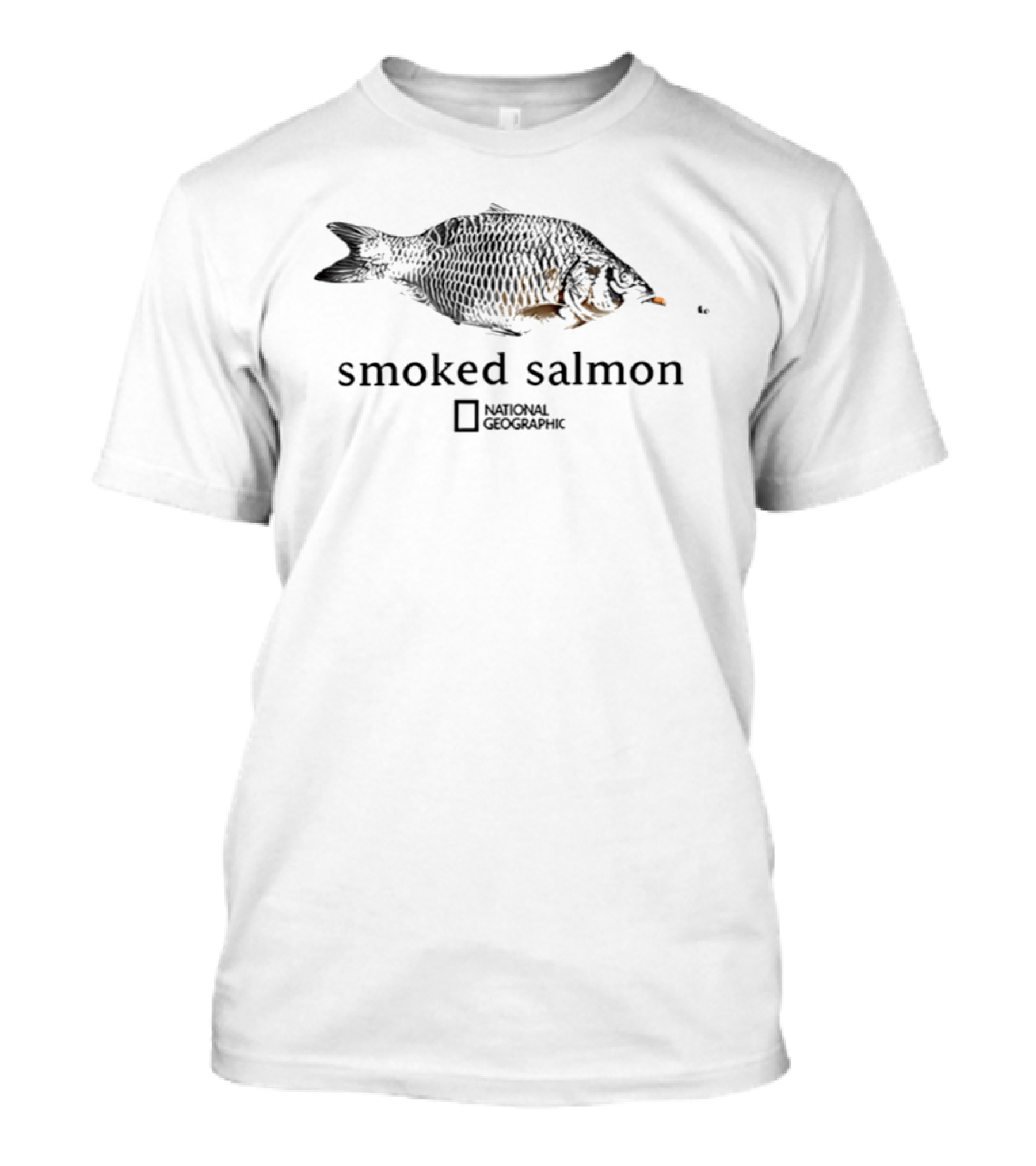 National Geographic Smoked Salmon Fish Cigarette T-Shirt
