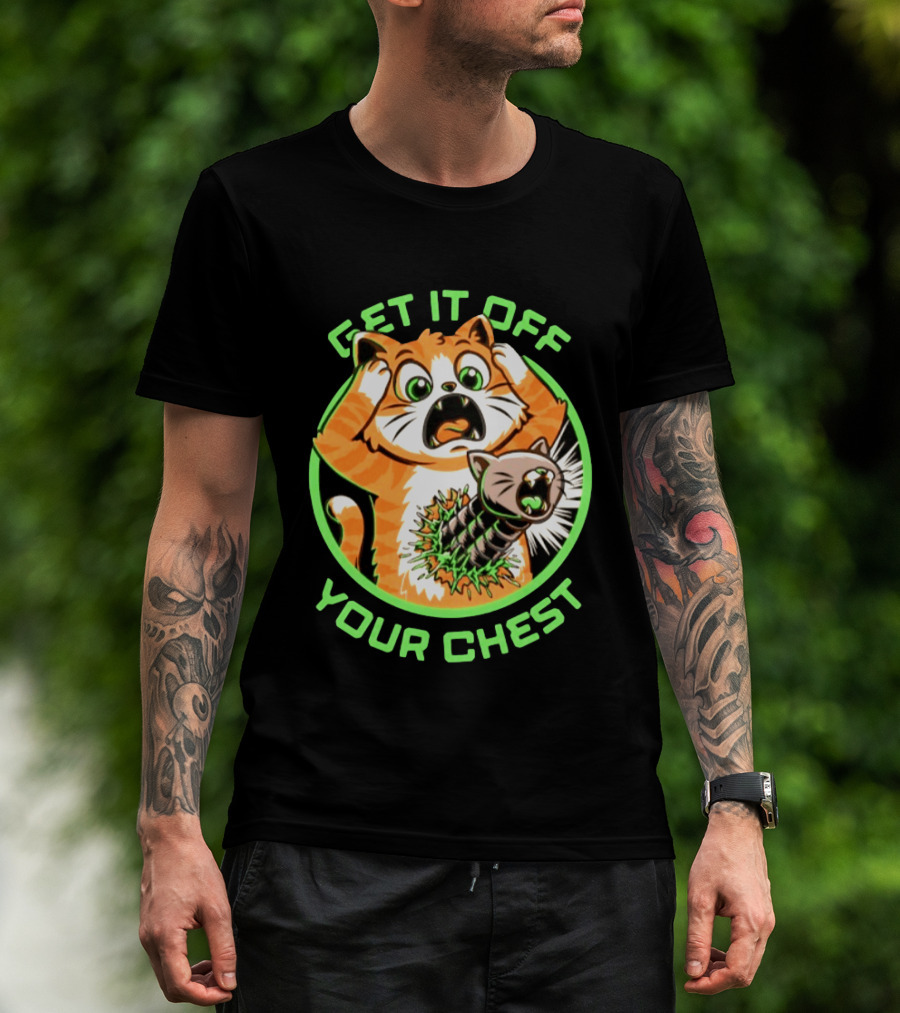 Get It Off Your Chest Alien Cat Mashup T-Shirt
