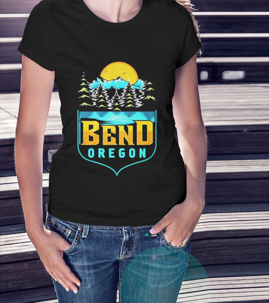 Bend Oregon Sunrise Mountains And Pines T-Shirt