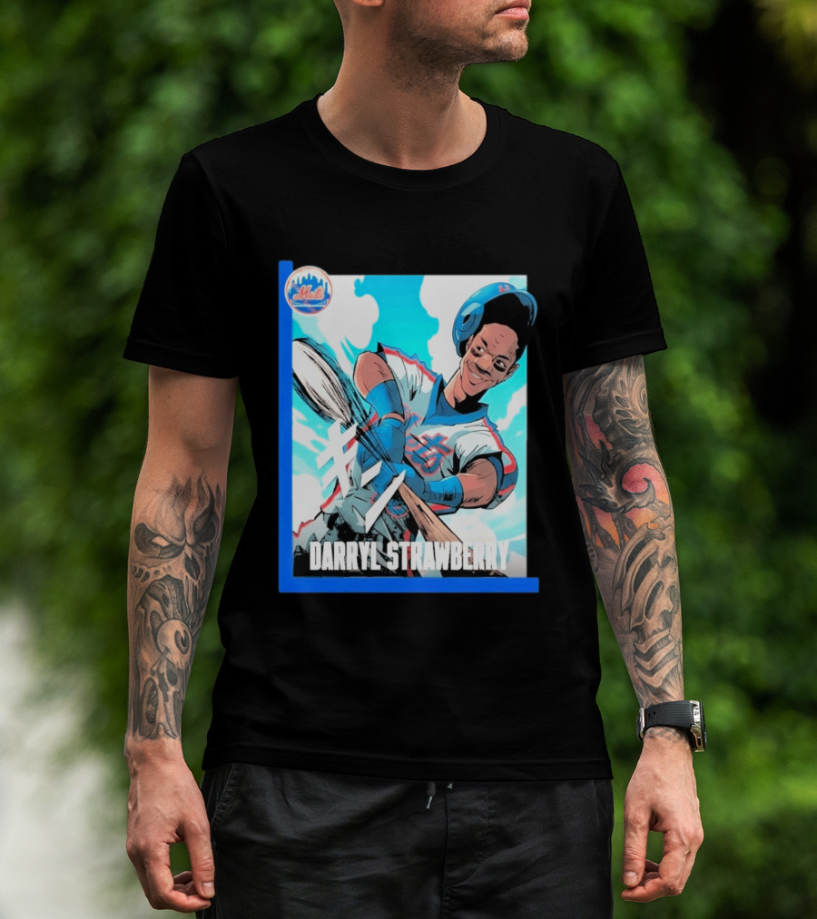 Darryl Strawberry NYC Mets Baseball Manga T-Shirt