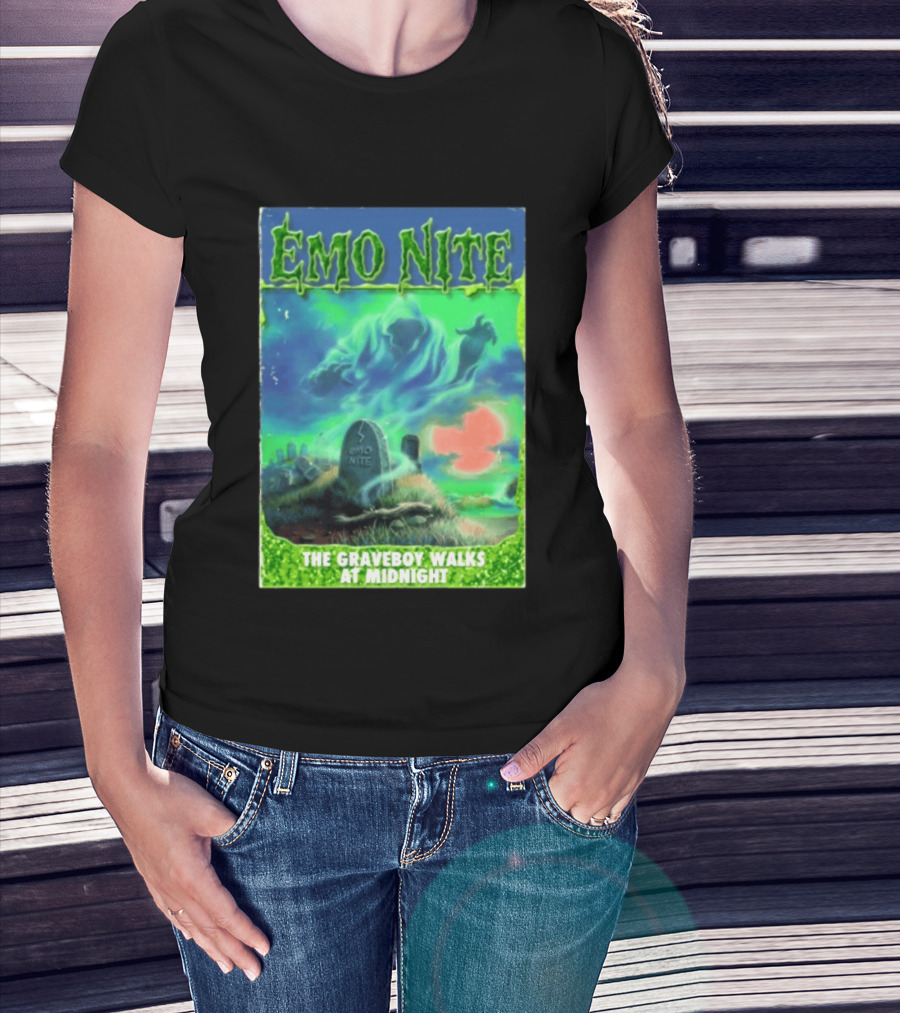 Emo Nite The Graveboy Walks At Midnight Goosebumps T-Shirt