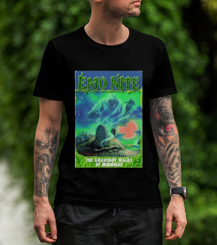 Emo Nite The Graveboy Walks At Midnight Goosebumps T-Shirt