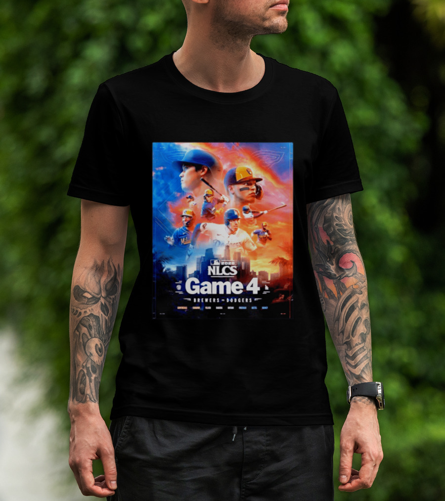 2026 NLCS Game 4 Milwaukee Brewers Vs Los Angeles Dodgers Baseball Matchup T-Shirt