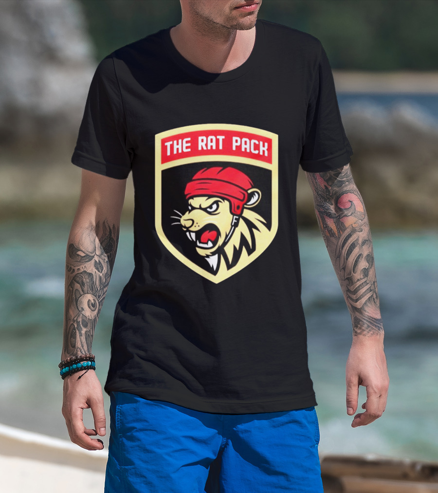 Florida Panthers The Rat Pack NHL Hockey Fierce Lion Head T-Shirt