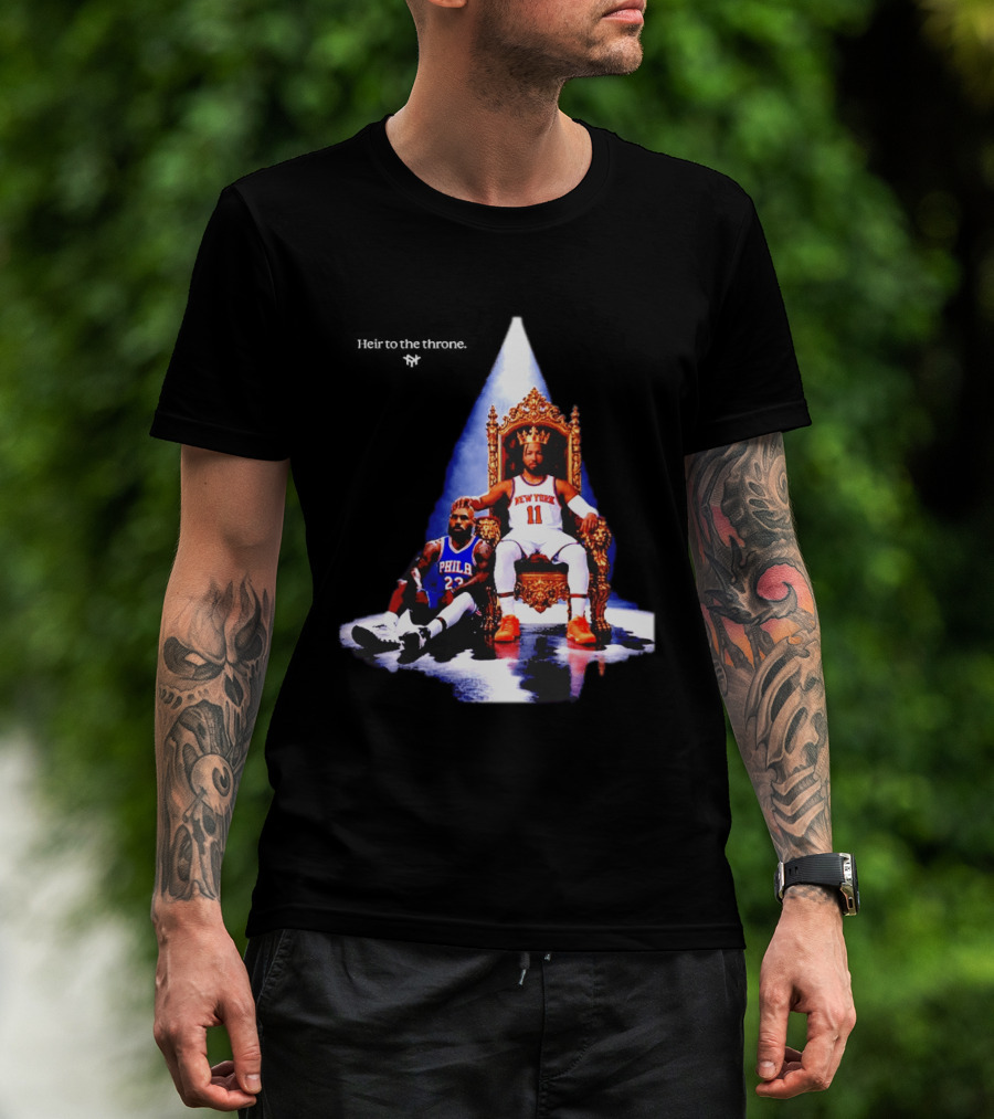 Heir To The Throne New York Knicks Jalen Brunson Basketball Crowned In Glory T-Shirt