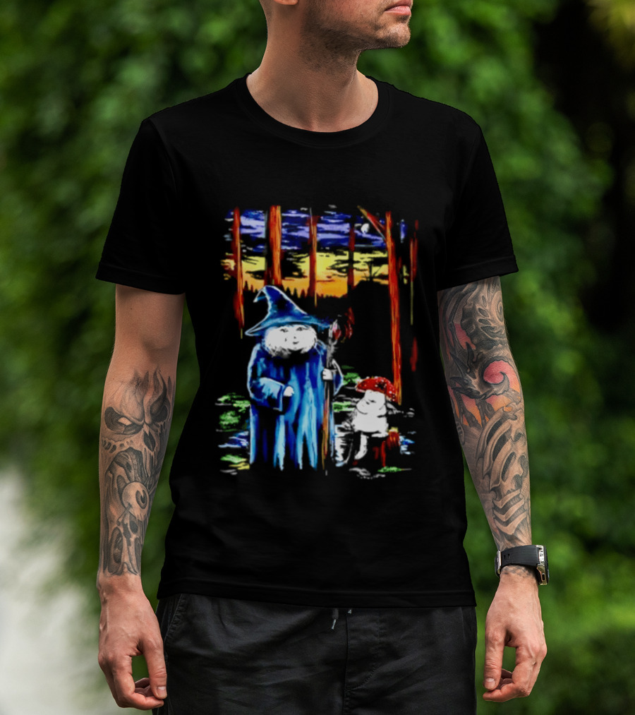 Witch Cat You Wanna Meet Up At The Bog Wizard And Mushroom T-Shirt