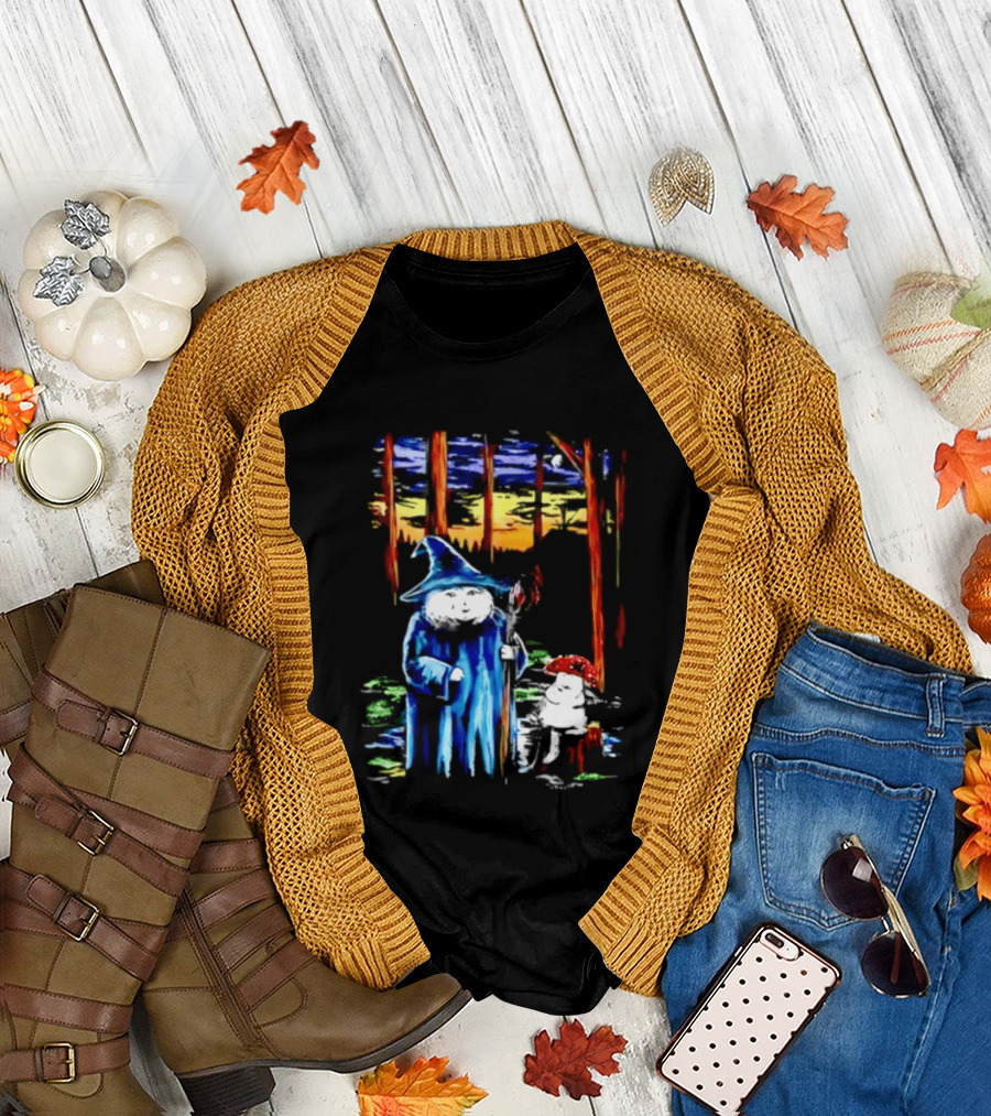 Witch Cat You Wanna Meet Up At The Bog Wizard And Mushroom T-Shirt