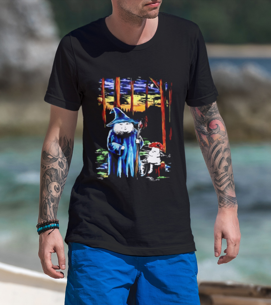 Witch Cat You Wanna Meet Up At The Bog Wizard And Mushroom T-Shirt