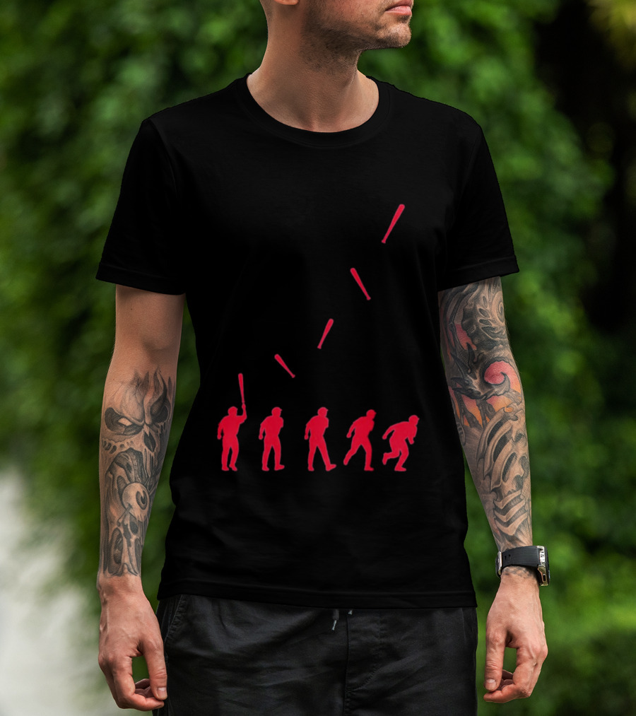 Petey Halpin Cleveland Guardians Evolution Bat Flip Rally Sequence T-Shirt