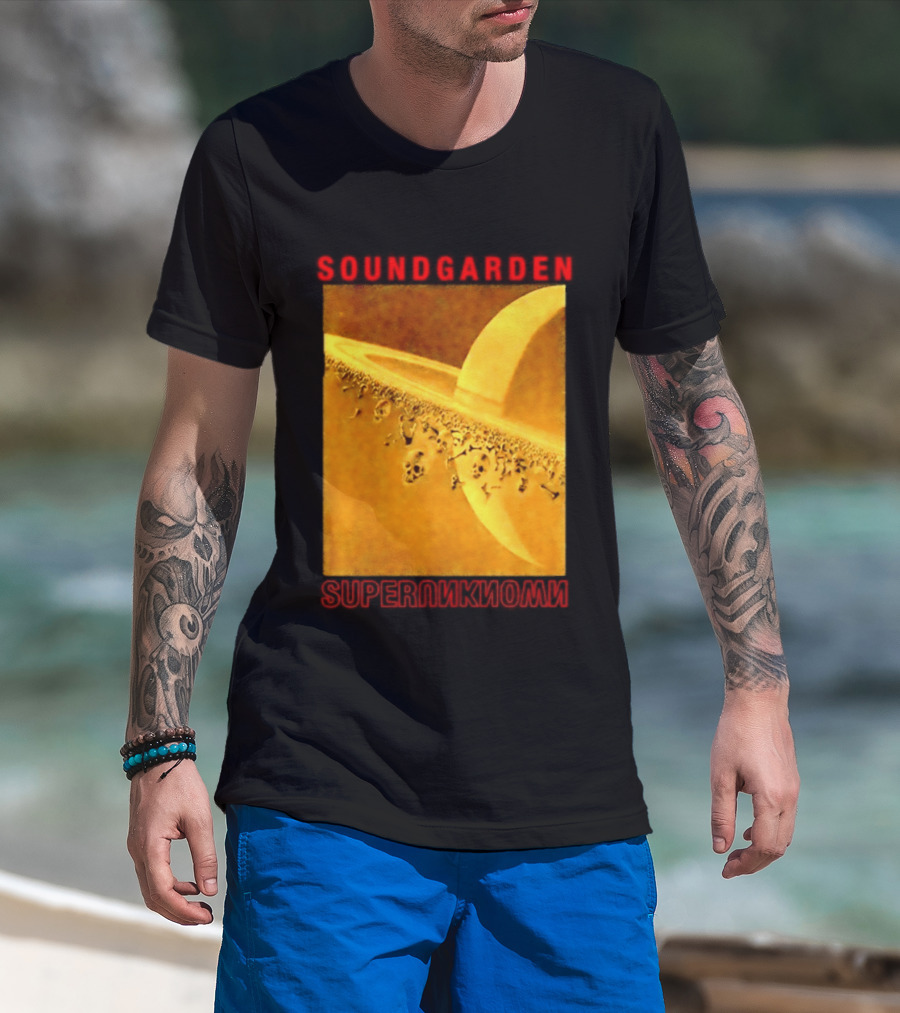 Soundgarden Superunknown Saturn Skulls Grunge Chris Cornell T-Shirt