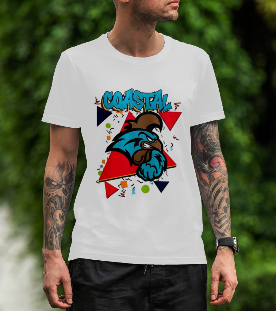 Coastal Carolina Chanticleers 90s NCAA Football 2026 Two Sided T-Shirt