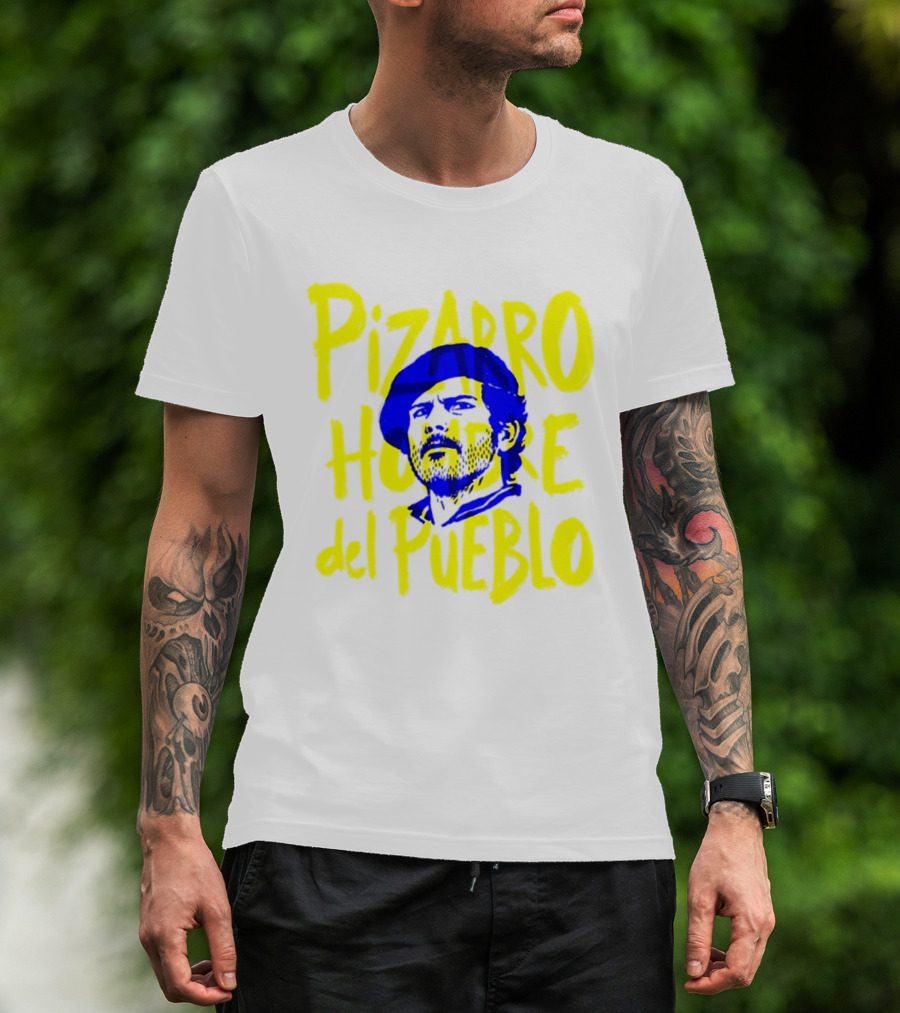 Pizarro Hombre Del Pueblo Latin American Yellow Blue T-Shirt