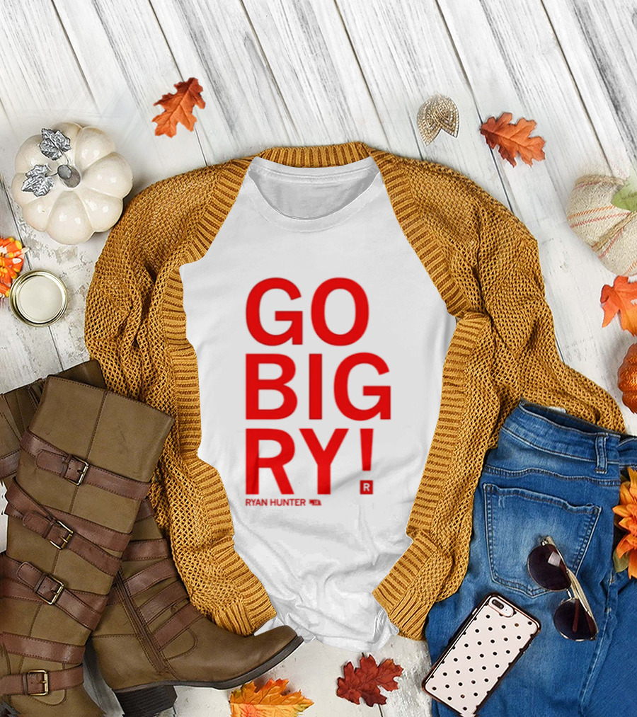 Ryan Hunter 18 Nebraska Huskers Volleyball NCAA Go Big Ry T-Shirt