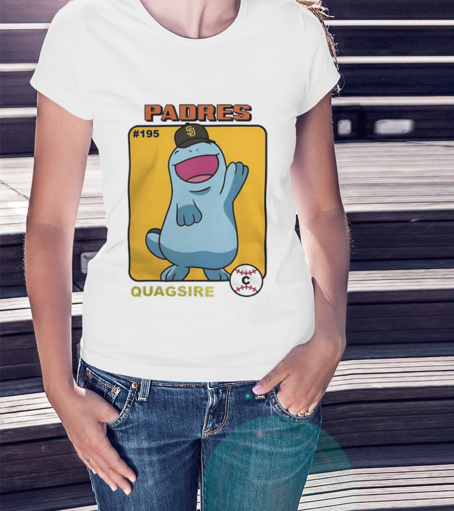 San Diego Padres Quagsire Pokemon Collaboration #195 T-Shirt