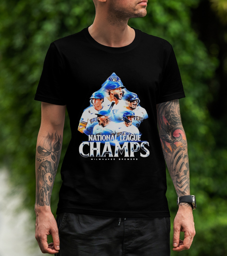 Milwaukee Brewers National League Champs 2026 Player Collage T-Shirt