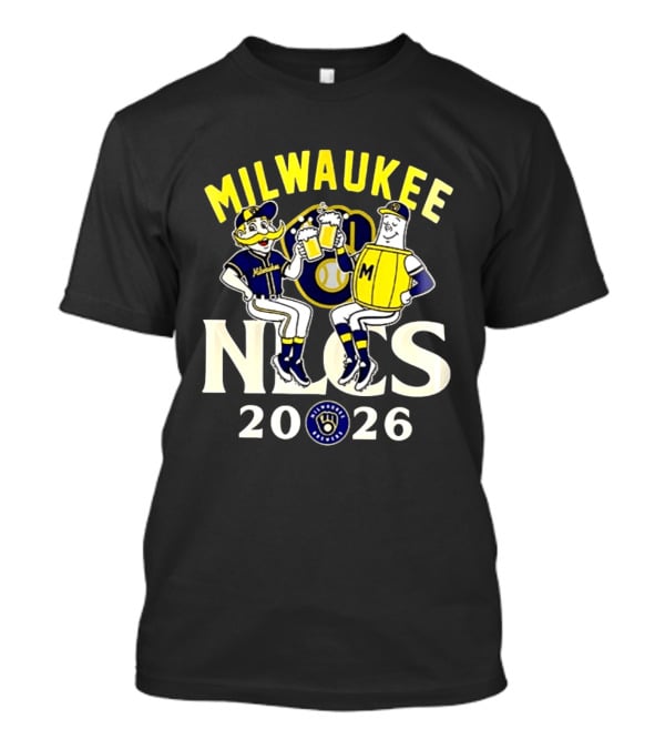 Milwaukee Brewers NLCS 2026 Beer Celebration With Glove T-Shirt