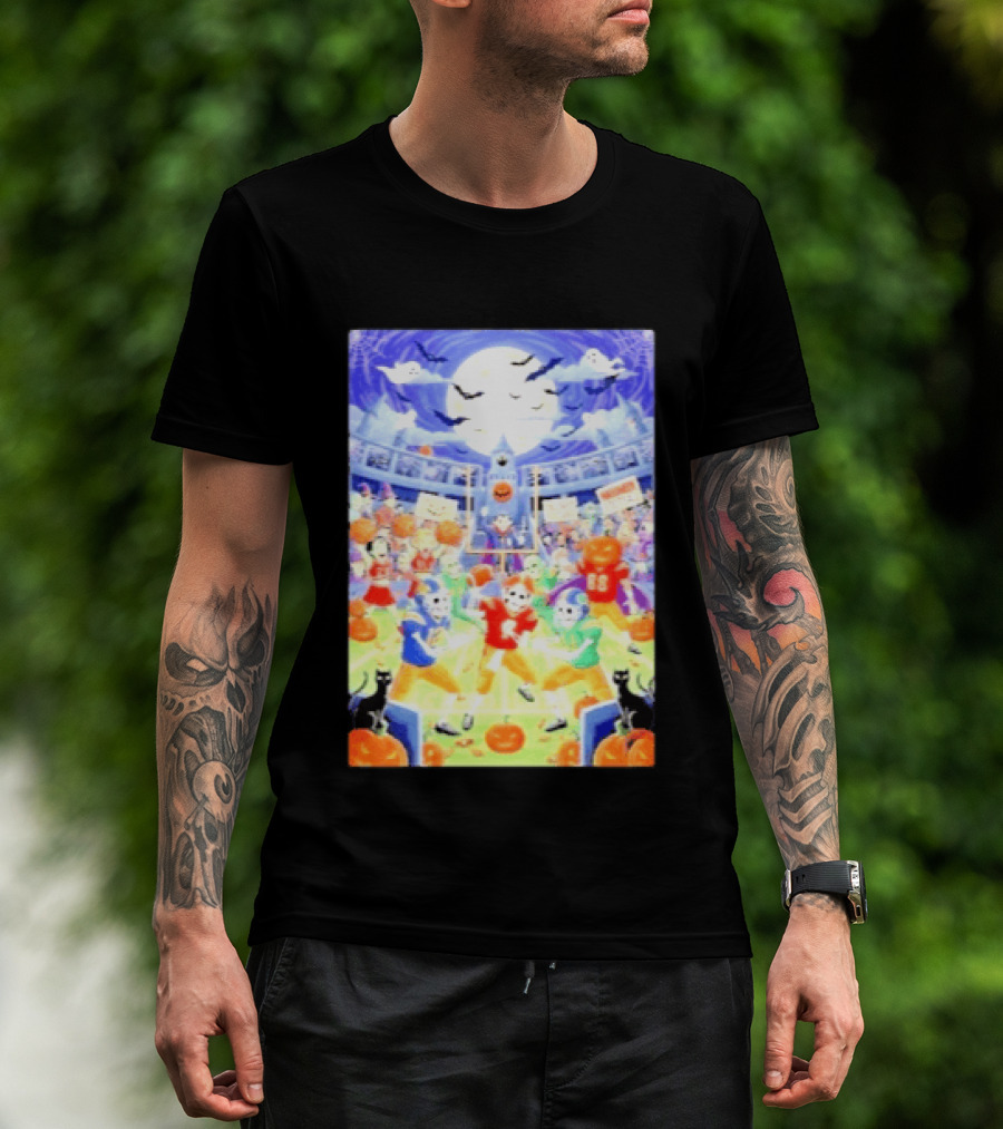 Halloween 2026 Skeleton Palloweet Football Spooky Game Party Pumpkin Night T-Shirt
