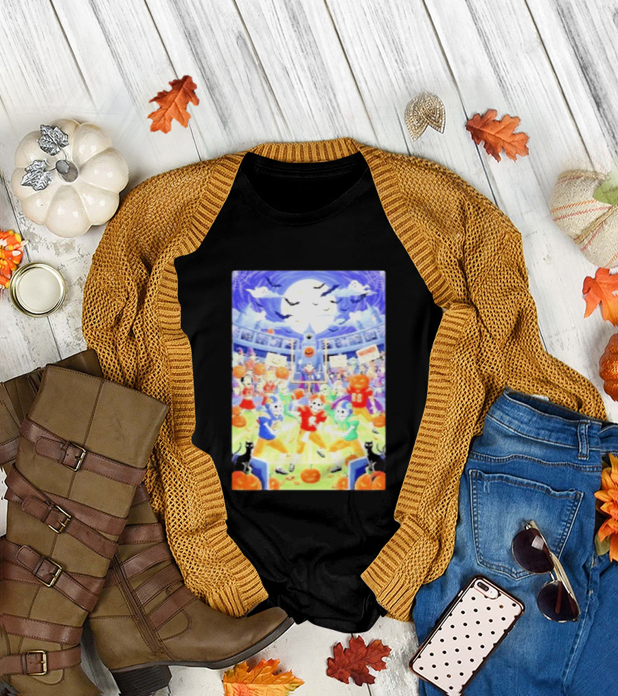 Halloween 2026 Skeleton Palloweet Football Spooky Game Party Pumpkin Night T-Shirt