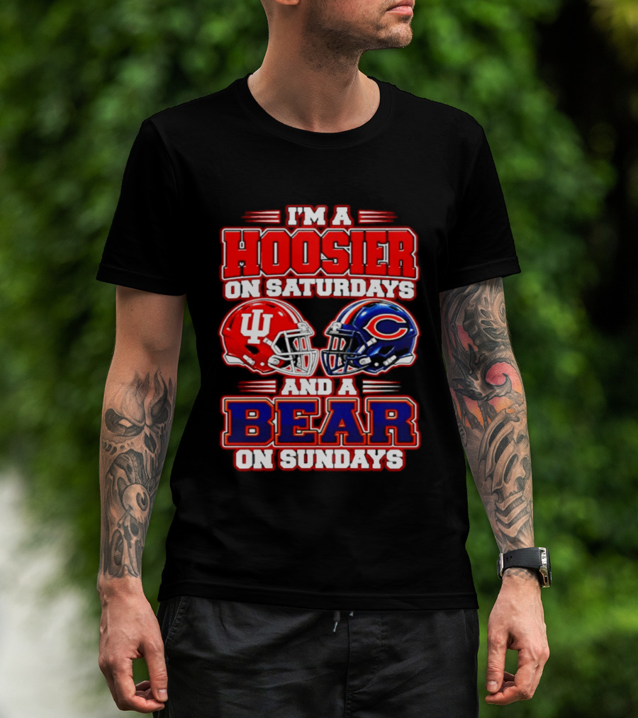 Indiana Hoosiers Saturdays Chicago Bears Sundays Fan 2026 T-Shirt