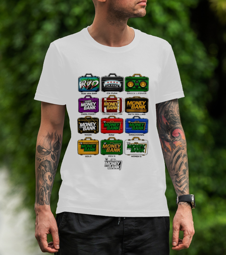Money In The Bank Nostalgia RVD CM Punk Briefcases Collection T-Shirt