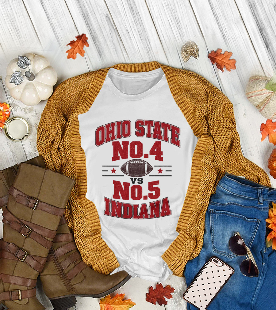 Ohio State No 4 Vs No 5 Indiana Football Showdown 2026 T-Shirt