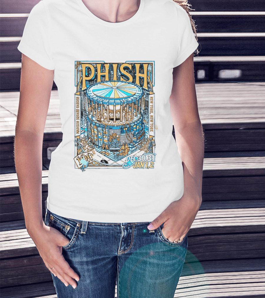 Phish 100 Shows Madison Square Garden New York December 30 31 2026 January 1 2 2027 Event T-Shirt