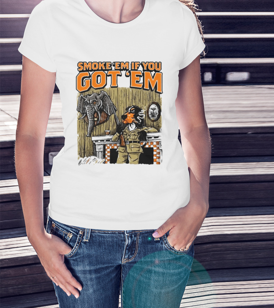 Smoke 'Em If You Got 'Em Tennessee Volunteers Beat Alabama Crimson Tide 26 10 T-Shirt