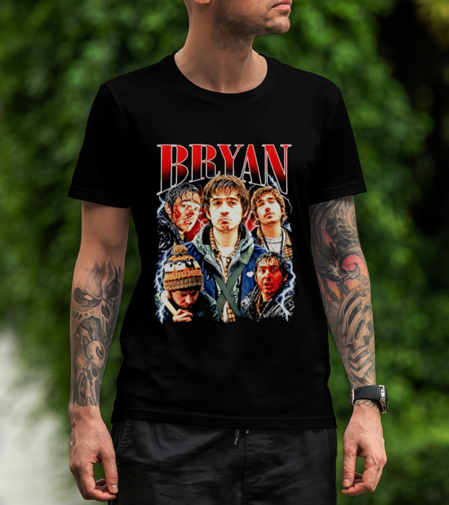 Bryan Actor Collage With Dramatic Expressions And Intense Scenes T-Shirt