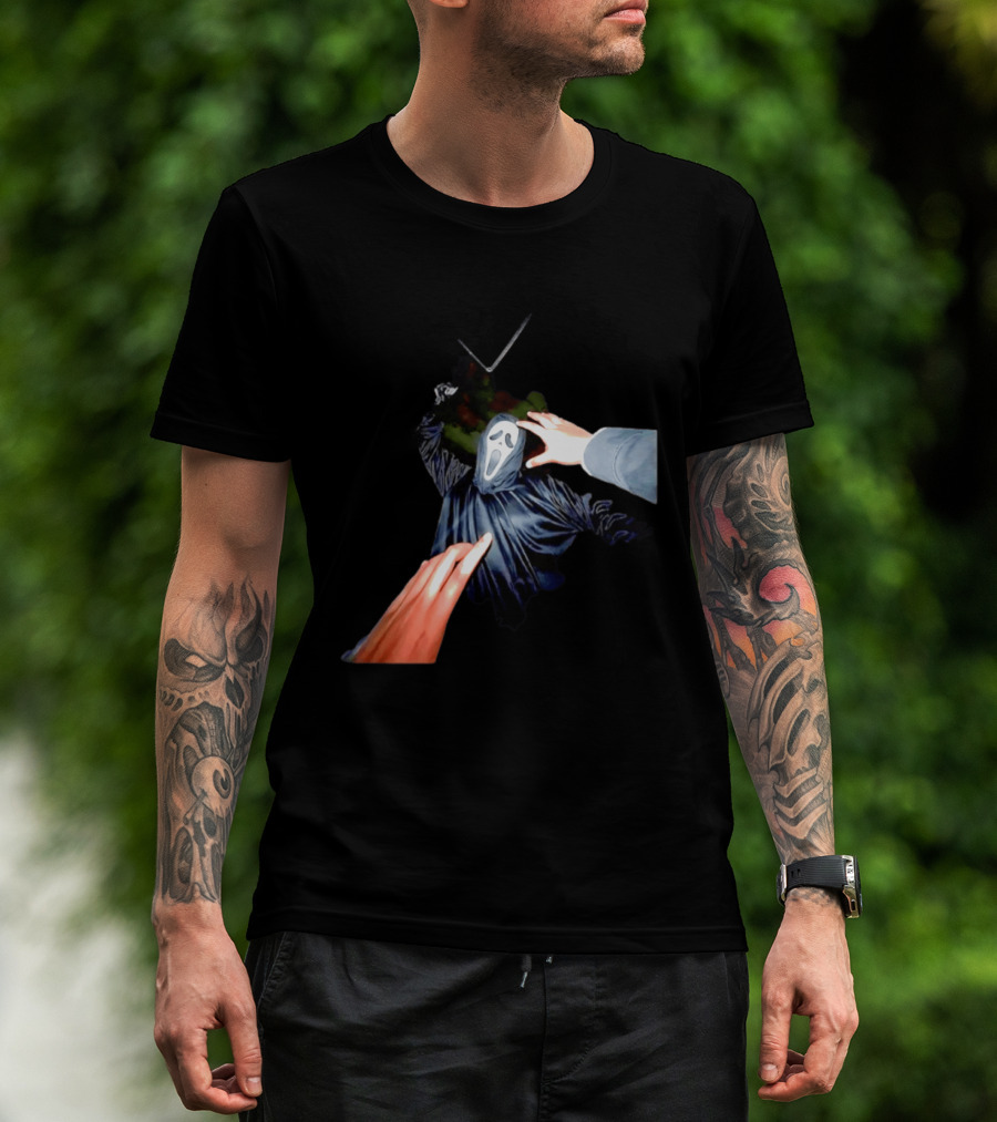 Ghostface Scream Horror Movie First Person Knife Encounter Halloween T-Shirt