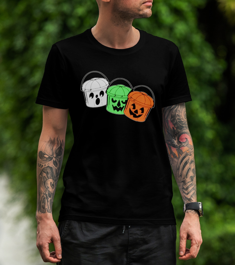 Ghost Pumpkin Candy Buckets Halloween 2026 T-Shirt