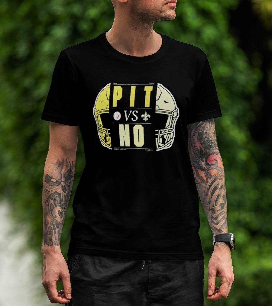 Pittsburgh Vs New Orleans International City Games 2026 Matchup Saints Vs Steelers T-Shirt