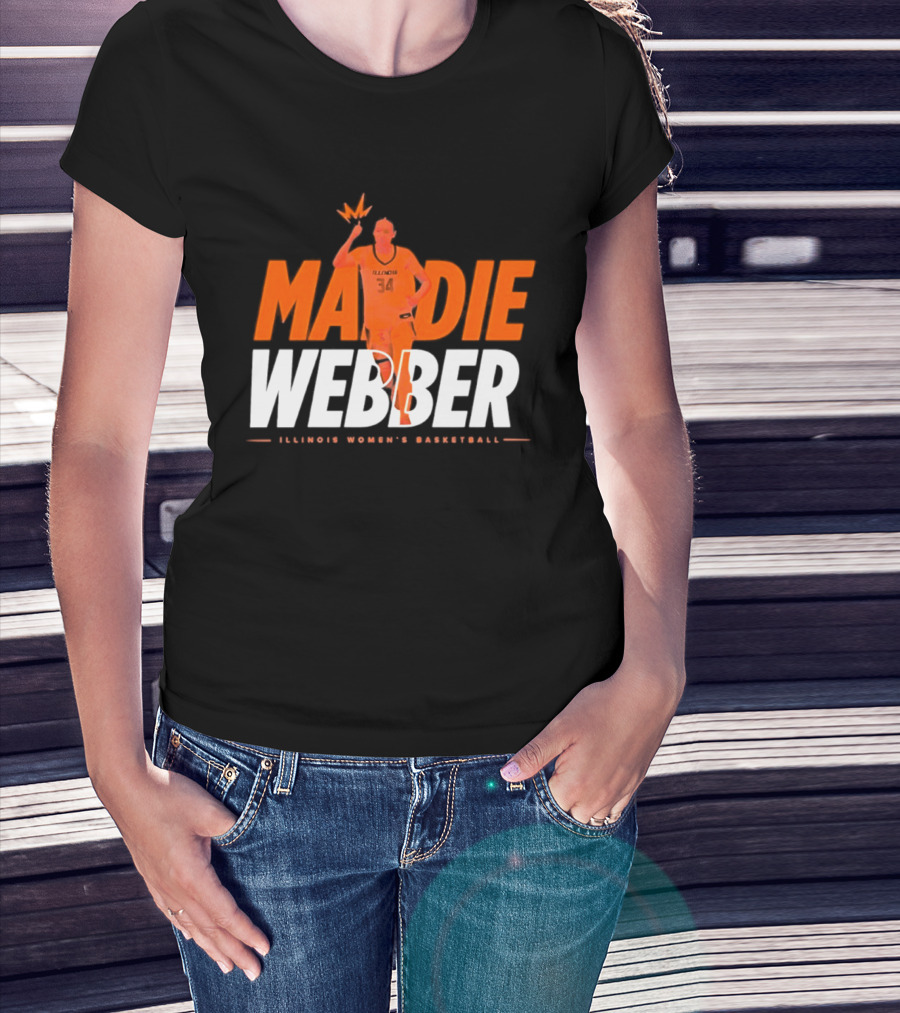 Maddie Webber Illinois Women's Basketball Fighting Illini T-Shirt