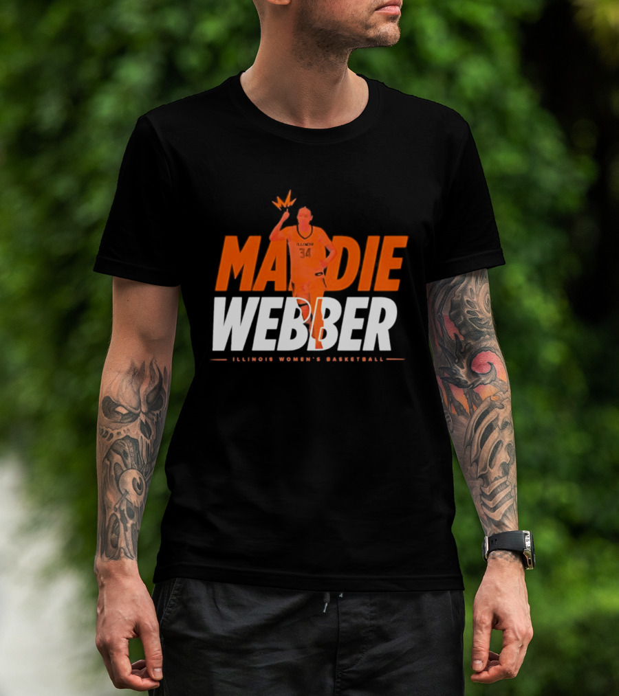 Maddie Webber Illinois Women's Basketball Fighting Illini T-Shirt