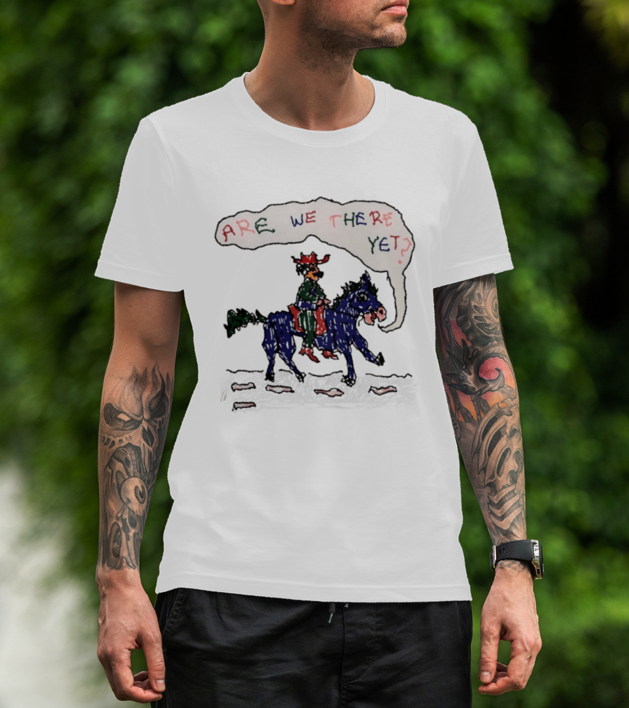 Are We There Yet Odd Hand Cowboy Horse Riding Adventure T-Shirt