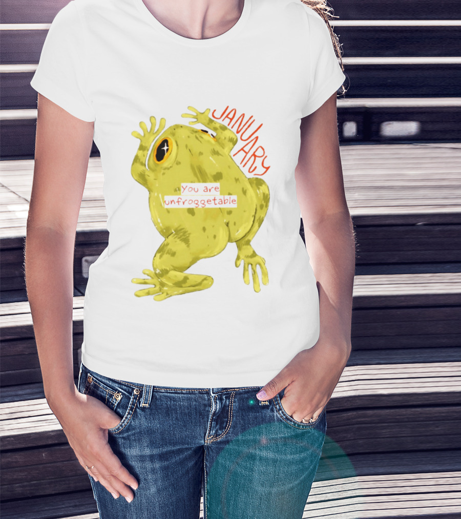 January You Are Unfroggetable Frog Pun Playful Frog T-Shirt