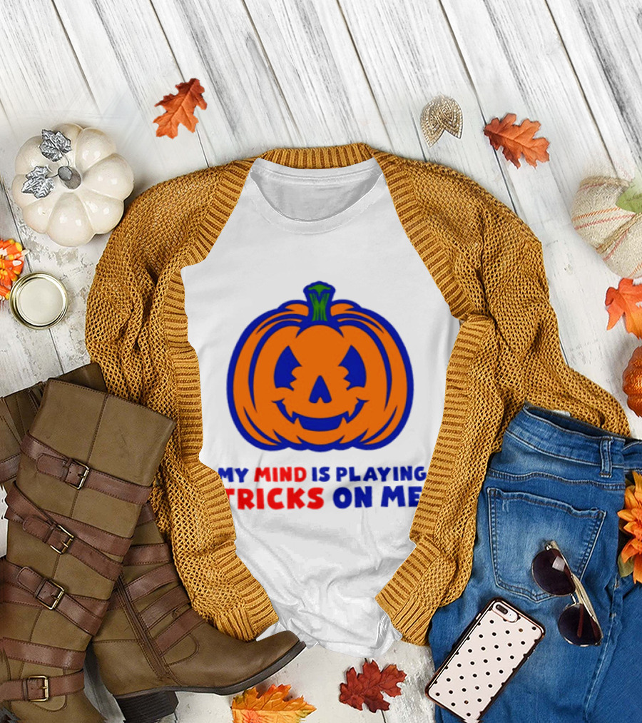 My Mind Is Playing Tricks On Me Pumpkin Halloween 2026 T-Shirt