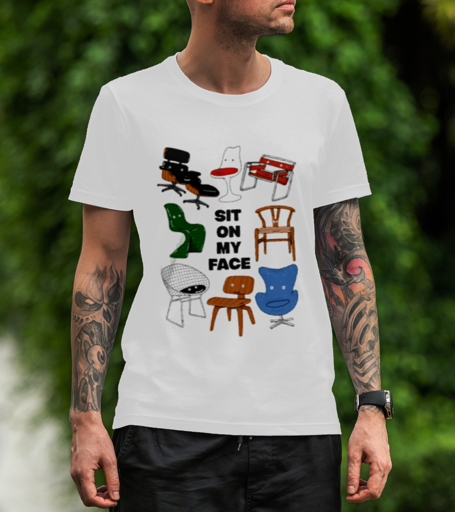 Sit On My Face Mid Century Modern Furniture Iconic Chair Collection T-Shirt