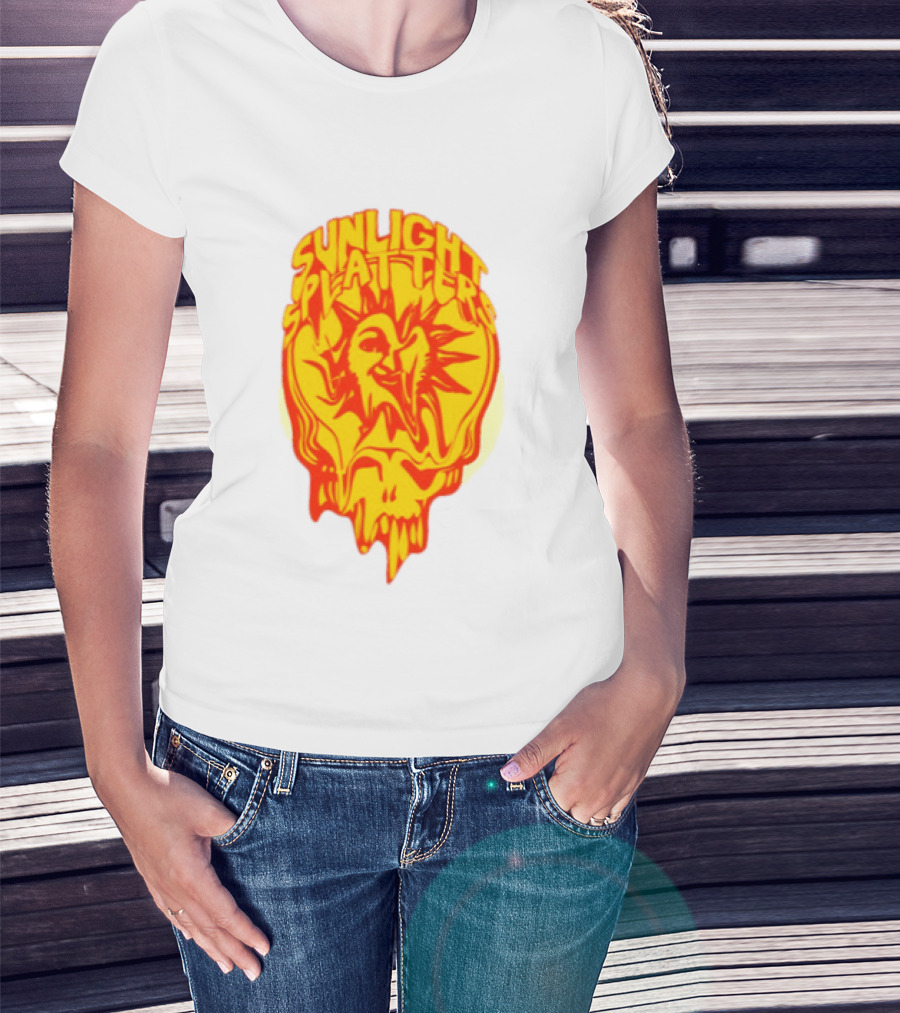 Sunlight Splatters Grateful Dead Psychedelic Skull T-Shirt