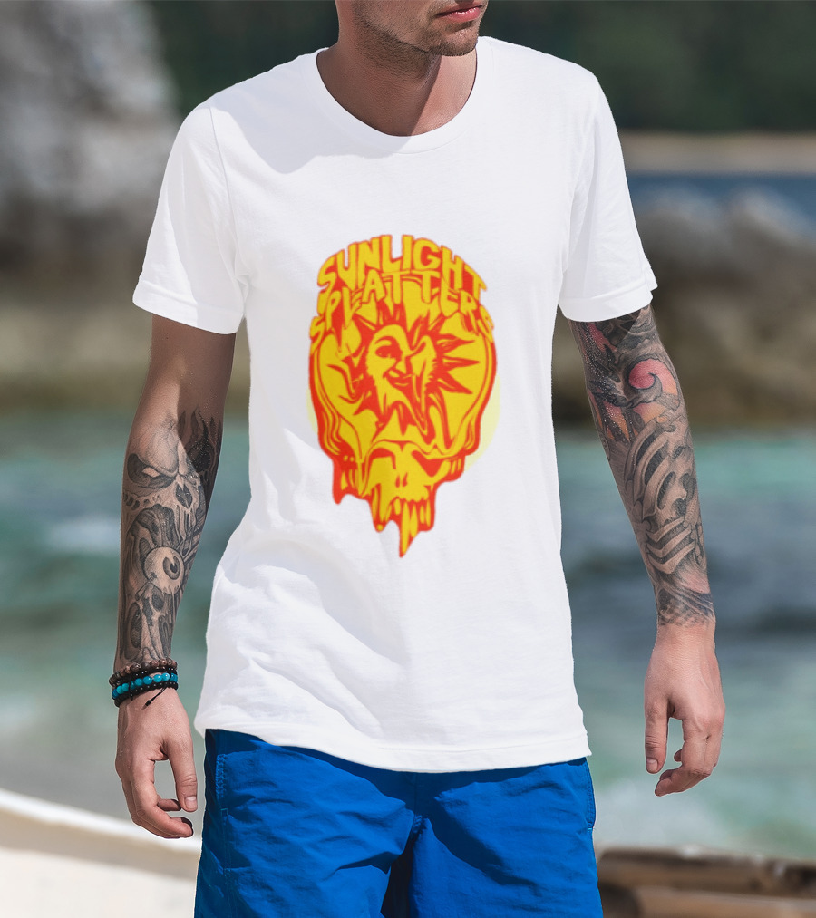 Sunlight Splatters Grateful Dead Psychedelic Skull T-Shirt