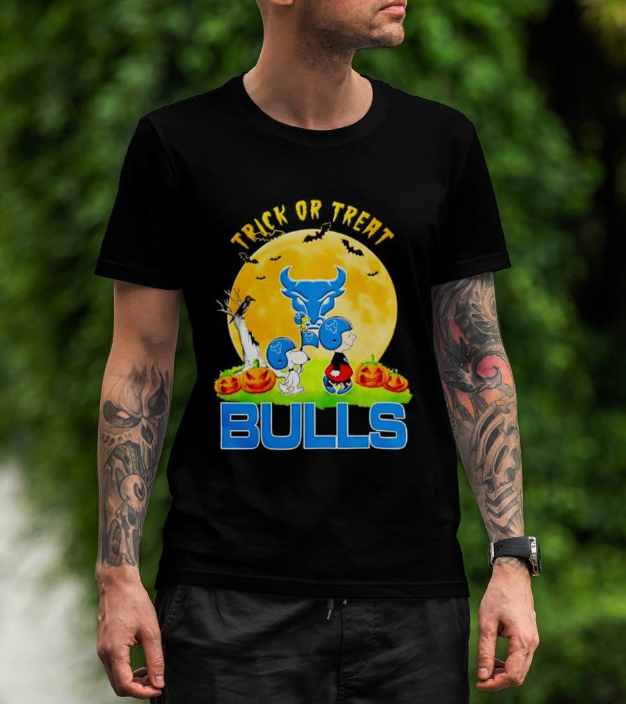 Buffalo Bulls Peanuts Halloween 2026 Trick Or Treat Abbey Road T-Shirt