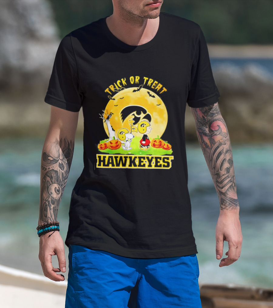 Halloween Trick Or Treat Hawkeyes Peanuts Abbey Road 2026 T-Shirt
