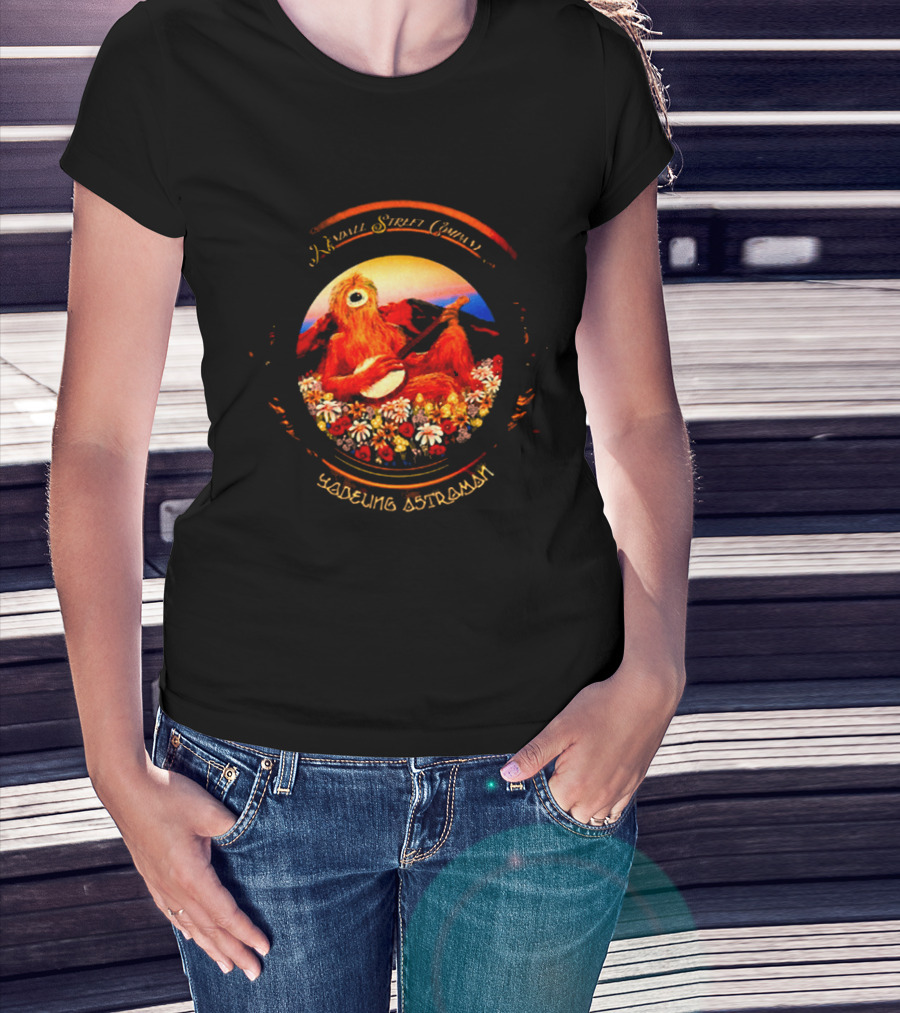 Kendall Street Company Psychedelic Yodeling Astroman Vintage Groovy Floral Banjo T-Shirt