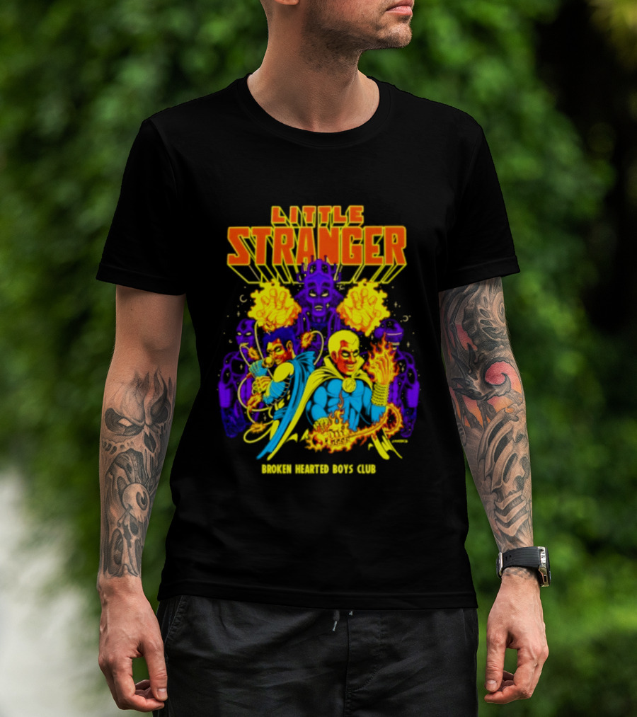 Little Stranger Broken Hearted Boys Club Comic Style Superheroes T-Shirt