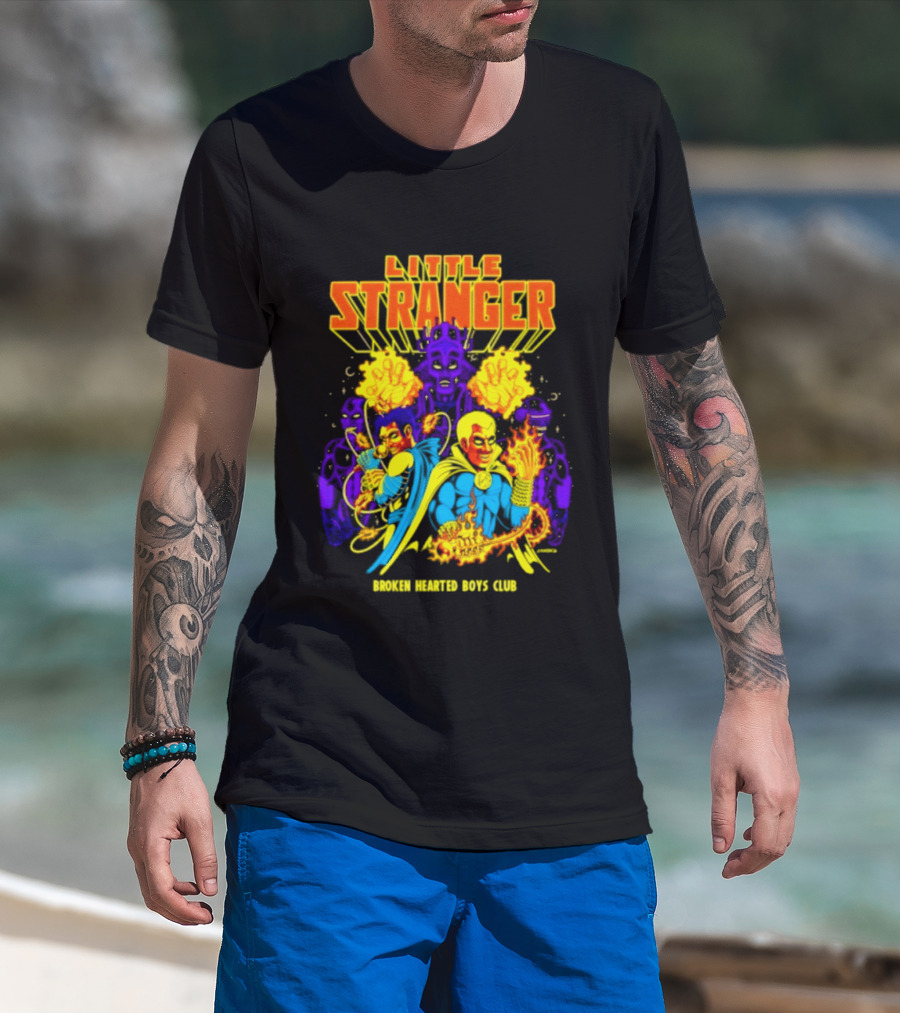 Little Stranger Broken Hearted Boys Club Comic Style Superheroes T-Shirt
